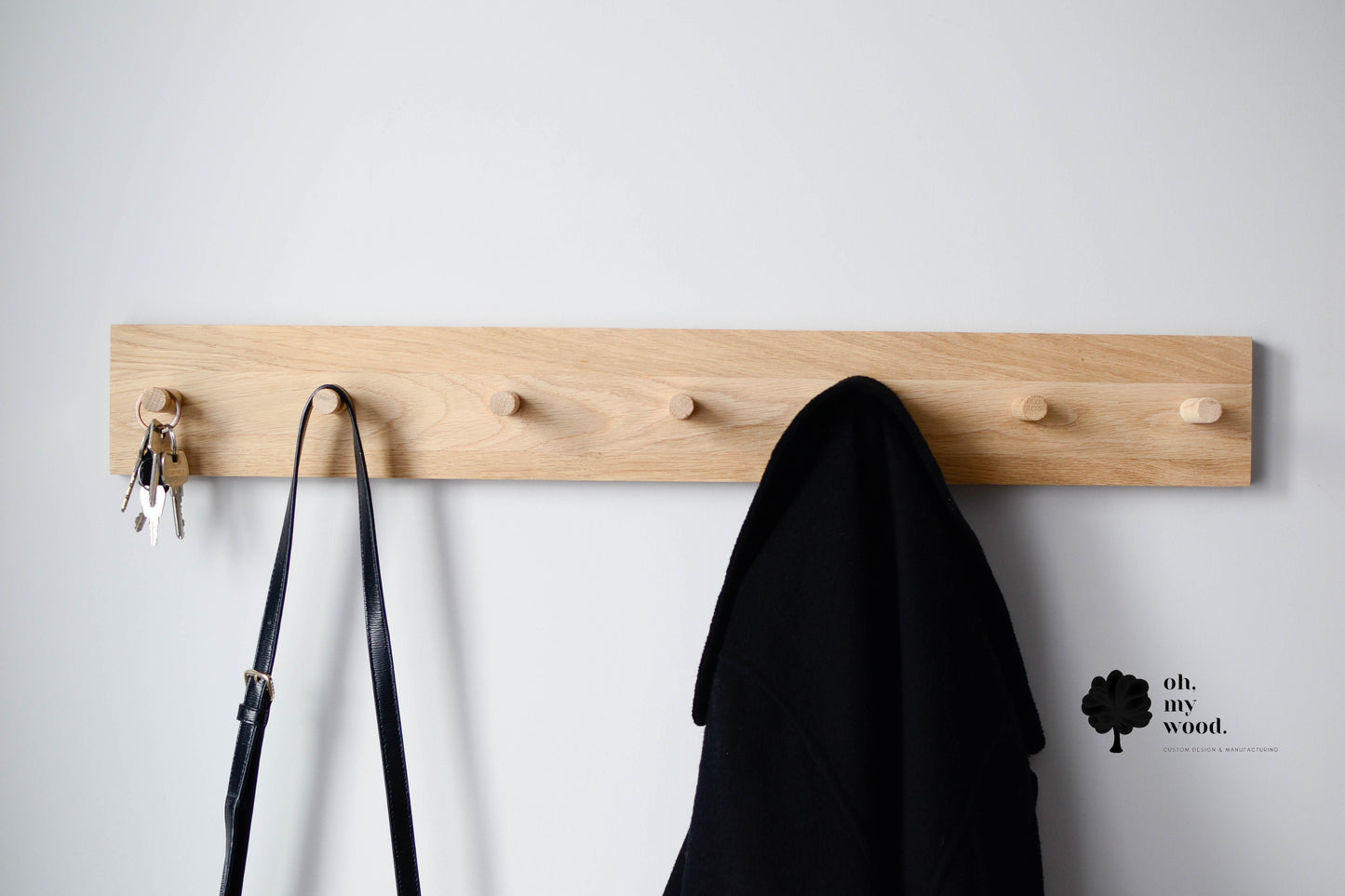 Wooden coat rack