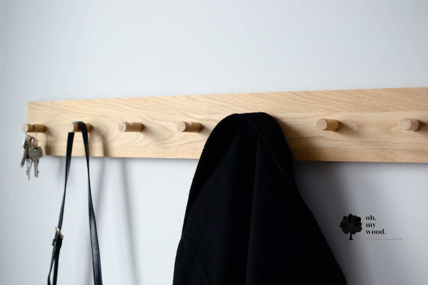 Wooden coat rack