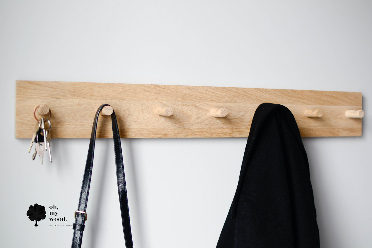 Wooden coat rack