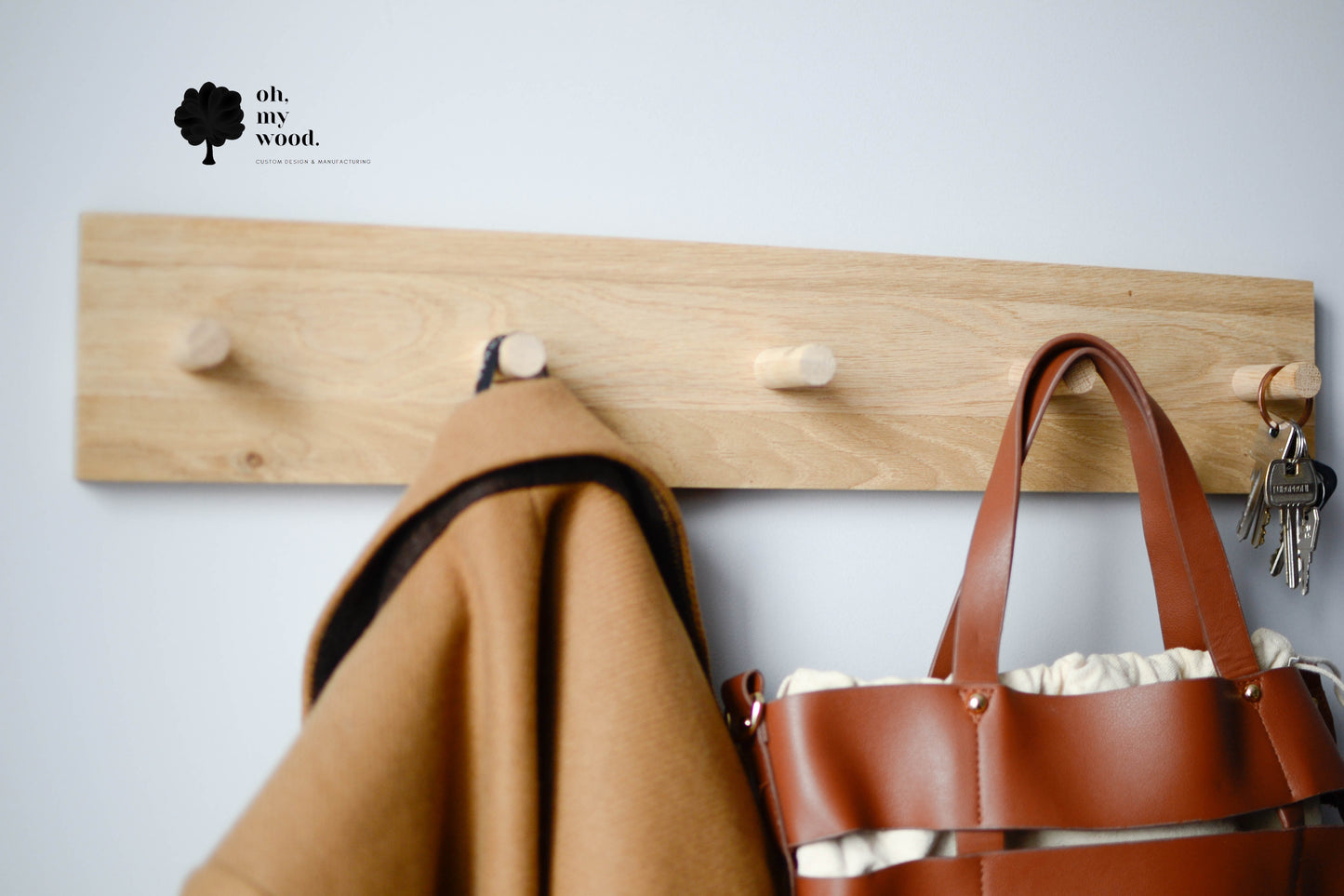 Wooden coat rack