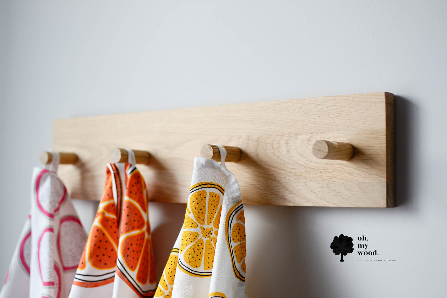 Wooden coat rack
