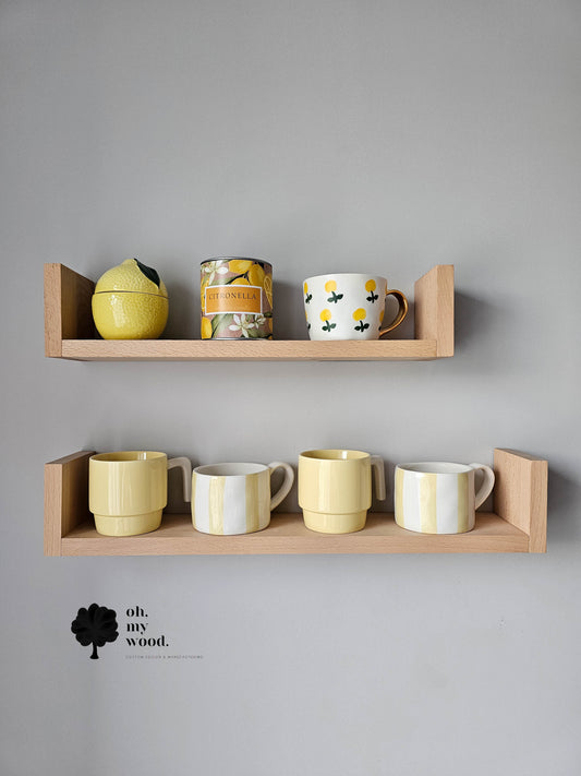 Wooden floating shelf